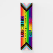 LGBTQIA+ PERSONALISIERTER GAY PRIDE BANNER (Vertikal)