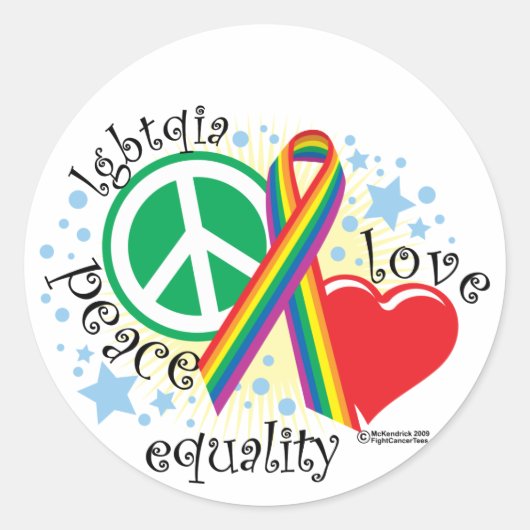 LGBTQIA PLE RUNDER AUFKLEBER (Vorderseite)