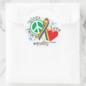 LGBTQIA PLE RUNDER AUFKLEBER (Tasche)