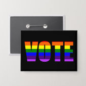 LGBTQIA+ politische Abstimmung Button (Vorderseite/Rückseite)