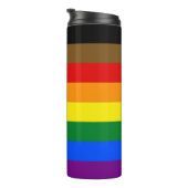 LGBTQIA PRIDE BLACK & BROWN RAINBOIN THERMOSBECHER (Nach rechts gedreht)