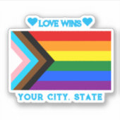 LGBTQIA Pride Flag Aufkleber (Vorderseite)