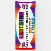 LGBTQIA+ PRIDE Parade und Mauer Personalisiert Banner (Vertikal)