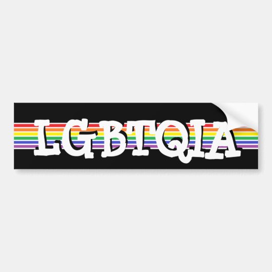 LGBTQIA Pride Rainbow Autoaufkleber (Vorne)