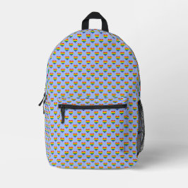 LGBTQIA Pride Rainbow Flag Herz Muster Bedruckter Rucksack