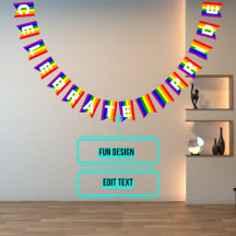 LGBTQIA Pride Rainbow Vertikale Bunting Flags