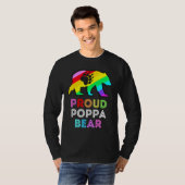 Lgbtqia Proud Poppa Bear Regenbogen Gay Pride Men T-Shirt (Vorne ganz)