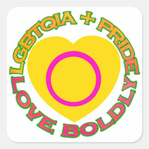 Lgbtqia Quadratischer Aufkleber