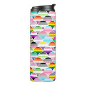 LGBTQIA+ Queer gewellte Pride-Flaggen-Fans Thermosbecher (Nach links gedreht)