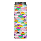 LGBTQIA+ Queer gewellte Pride-Flaggen-Fans Thermosbecher (Rückseite)