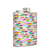 LGBTQIA+ Queer Scalloped Pride Flag Fans Flachmann (Rechts)