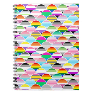 LGBTQIA+ Queer Scalloped Pride Flag Fans Notizblock