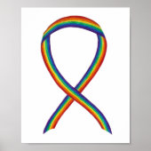LGBTQIA Rainbow Awareness Ribbon Poster Art Print (Vorne)