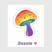 LGBTQIA Rainbow Pride Mushroom-Muster Aufkleber (Blatt)