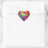 LGBTQIA+ Regenbogen Herz-Aufkleber (Tasche)