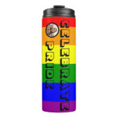 LGBTQIA+ Regenbogenflagge Thermosbecher (Vorderseite)
