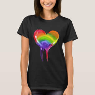 LGBTQIA+ Regenbogenherz T-Shirt