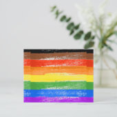LGBTQIA+-Stolperfarbe Postkarte (Stehend Vorderseite)