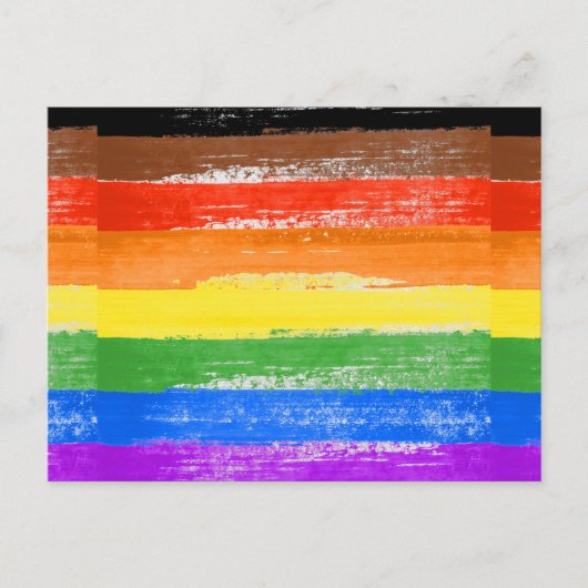 LGBTQIA+-Stolperfarbe Postkarte (Vorderseite)
