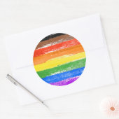 LGBTQIA+-Stolperfarbe Runder Aufkleber (Umschlag)
