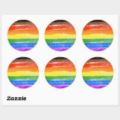 LGBTQIA+-Stolperfarbe Runder Aufkleber (Blatt)