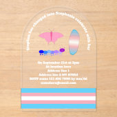 LGBTQIA Transgender Pride Raupe zum Schmettern Acryleinladungen (Vorderseite)