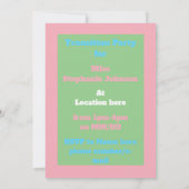 LGBTQIA Transgender Pride Raupe zum Schmettern Einladung (Rückseite)