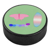 LGBTQIA Transgender Pride Raupe zum Schmettern Eishockey Puck (3/4)