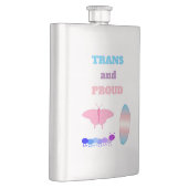LGBTQIA Transgender Pride Raupe zum Schmettern Flachmann (Rechts)