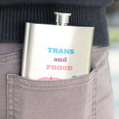 LGBTQIA Transgender Pride Raupe zum Schmettern Flachmann (Beispiel)