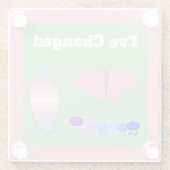 LGBTQIA Transgender Pride Raupe zum Schmettern Glasuntersetzer (Rückseite)