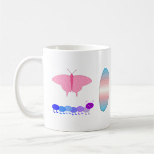 LGBTQIA Transgender Pride Raupe zum Schmettern Kaffeetasse