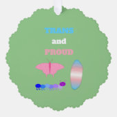 LGBTQIA Transgender Pride Raupe zum Schmettern Ornament Karte (Vorderseite)
