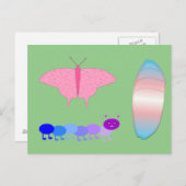LGBTQIA Transgender Pride Raupe zum Schmettern Postkarte (Vorne/Hinten)
