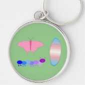 LGBTQIA Transgender Pride Raupe zum Schmettern Schlüsselanhänger (Vorne)