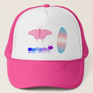 LGBTQIA Transgender Pride Raupe zum Schmettern Truckerkappe