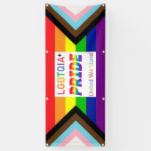 LGBTQIA+ "United We Stand" PRIDE Parade Banner (Vertikal)