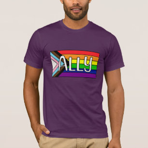 LGBTQIA+ Unterstützer Regenbogenflagge T-Shirt
