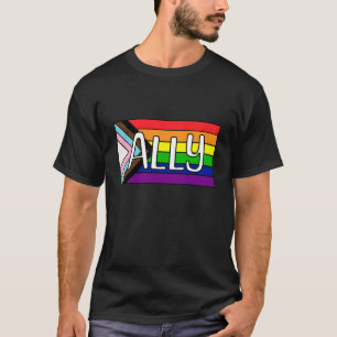 LGBTQIA+ Unterstützer   Regenbogenflagge T-Shirt