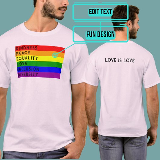 LGBTQIA+ verkörpern Güte-Güte-Gleichheit T-Shirt