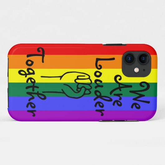LGBTQIA+ Wir sind zusammen lauter Case-Mate iPhone Hülle (Rückseite (Horizontal))
