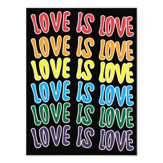 LgbtqLove ist Liebe Typografie Fotodruck (Vorne)