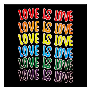 LgbtqLove ist Liebe Typografie Poster