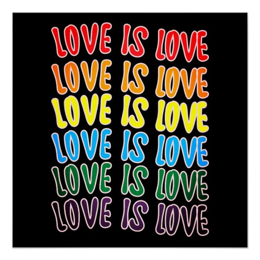LgbtqLove ist Liebe Typografie Poster (Vorderseite)