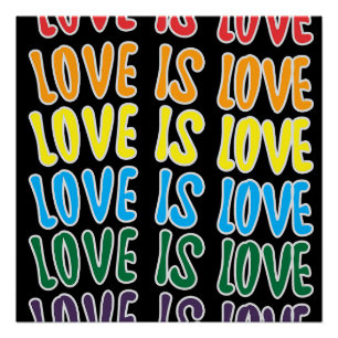 LgbtqLove ist Liebe Typografie Poster