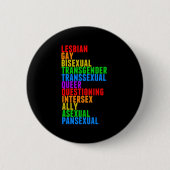 LGBTTQIAAP Pride Diversity Rainbow Acrostic Button (Vorderseite)