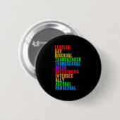 LGBTTQIAAP Pride Diversity Rainbow Acrostic Button (Vorne & Hinten)