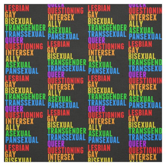 LGBTTQIAAP Pride Diversity Rainbow Acrostic Stoff (Muster)