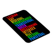 LGBTTQIAAP Rainbow Gay Pride Akrostisches Diversit Magnet (Rechte Seite)