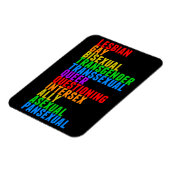 LGBTTQIAAP Rainbow Gay Pride Akrostisches Diversit Magnet (Linke Seite)